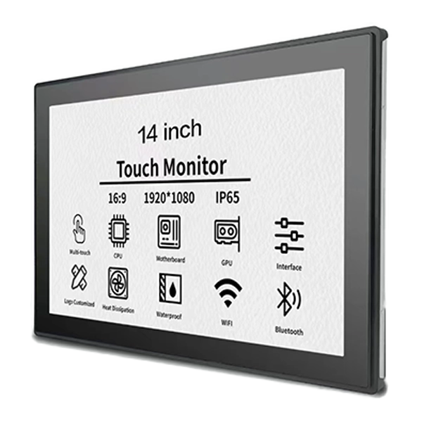 Monitor touchscreen de estrutura aberta de 14 polegadas